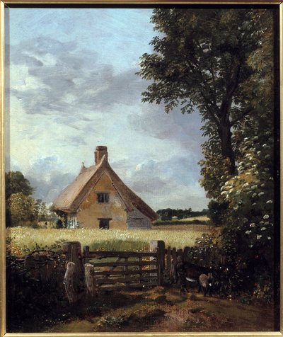 Cottage in a wheat field. Painting by John Constable (1776-1837) 作者 约翰·康斯特勃