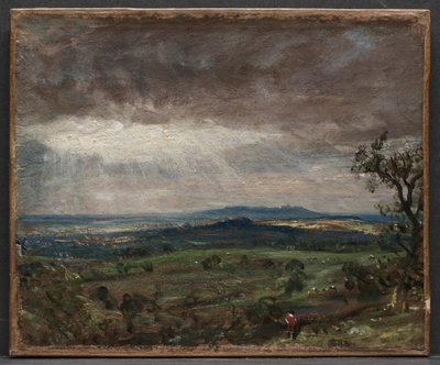 汉普斯特德·希思（Hampstead Heath），《朝耙耙看》 c。 1821。 作者 约翰·康斯特勃