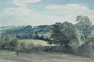 景观与建筑物的距离（水彩） 作者 John Constable