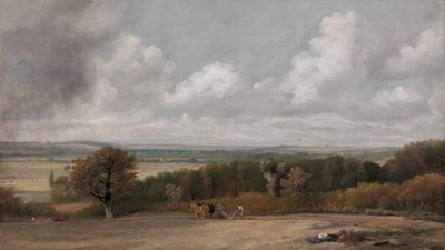 1824年至1825年萨福克的耕作场景。 作者 约翰·康斯特勃