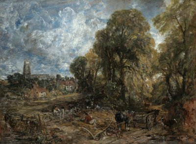 Stoke-by-Nayland，1836年。 作者 约翰·康斯特勃