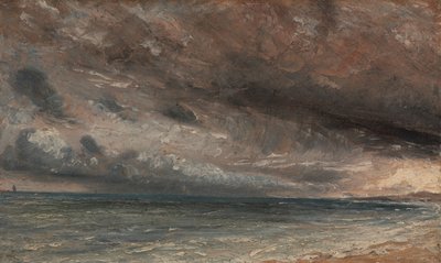 Stormy Sea, Brighton, 约1828年。 作者 约翰·康斯特勃