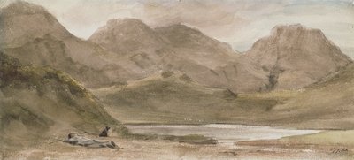 Sty Head Tarn，1800年10月12日 作者 约翰·康斯特勃