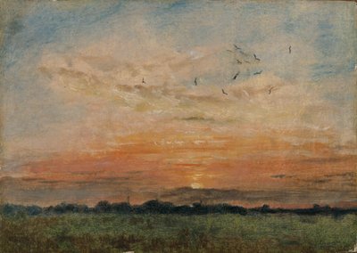 夕阳》，1796-1837 作者 约翰·康斯特勃