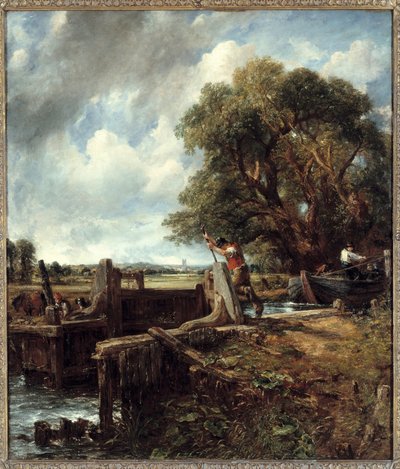 The lock. Painting by John Constable (1776-1837) 作者 约翰·康斯特勃