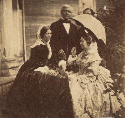 [坎宁伯爵夫人与客人，阿拉哈巴德政府大楼]，1858年。 作者 约翰·康斯坦丁·斯坦利