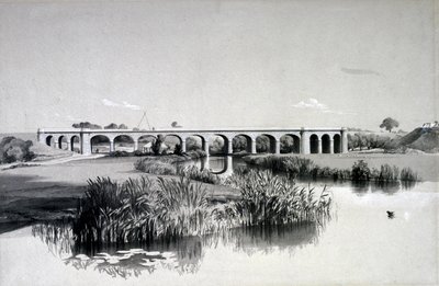Avon Viaduct，Wolston，1837年7月2日（笔和墨水在纸上洗） 作者 约翰·库克·伯恩