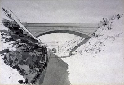 山毛榉木隧道，1837年7月27日（笔和墨水在纸上洗） 作者 约翰·库克·伯恩