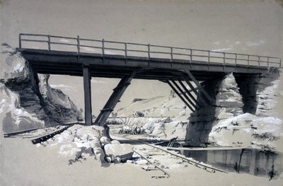北安普敦郡的Blisworth Cutting，1837年7月2日（笔和墨水在纸上洗） 作者 约翰·库克·伯恩