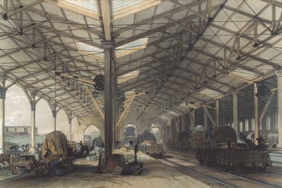 棚屋，布里斯托尔，大西部铁路，1846年 作者 约翰·库克·伯恩