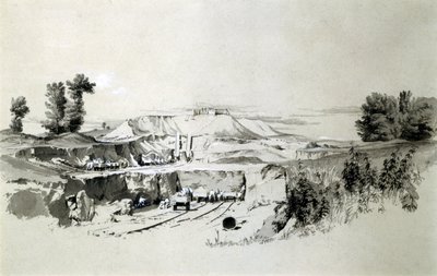 Linslade隧道，1837年6月23日（笔和墨水在纸上洗） 作者 约翰·库克·伯恩