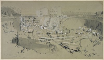 公园街，卡姆登镇，1836年9月17日（笔和墨水在纸上洗） 作者 约翰·库克·伯恩