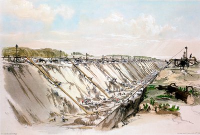 1837年6月17日，伦敦和伯明翰铁路的特林切割 作者 约翰·库克·伯恩