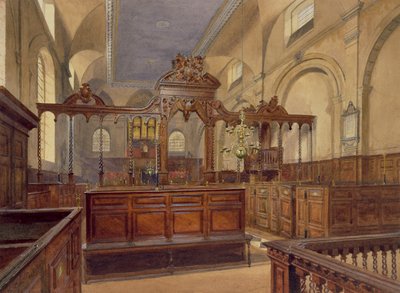 所有圣器大帝，泰晤士街，室内，1884年 作者 约翰·克劳瑟