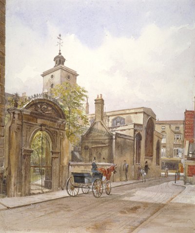 伦敦市哈特街的圣奥拉夫教堂，1883年 作者 John Crowther