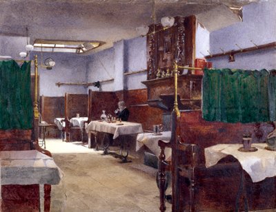 伦敦弗利特街的公鸡酒馆，1881年 作者 约翰·克劳瑟
