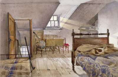 伦敦南华克区Borough高街Marshalsea监狱的内景，1887年 作者 约翰·克劳瑟
