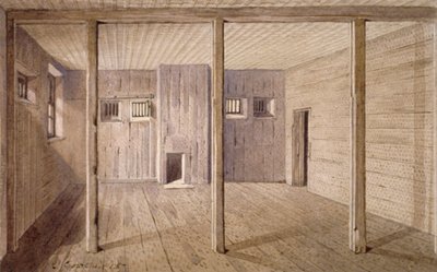 伦敦南华克区Borough高街White Lyon监狱的内景，1887年 作者 约翰·克劳瑟