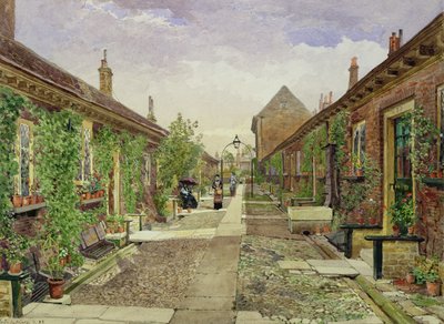 Skinners&39;Alms Houses，Mile End Road，Stepney，1883 作者 约翰·克劳瑟