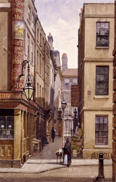 伦敦Devereux Court的雄鹿公馆，1887年 作者 约翰·克劳瑟