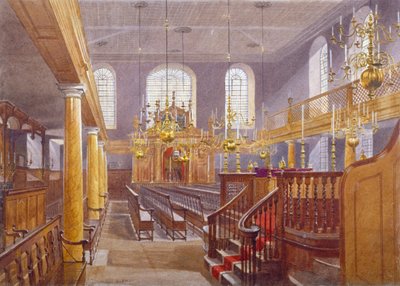 伦敦市Bevis Marks的犹太教堂，1884年 作者 约翰·克劳瑟