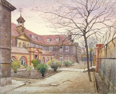 伦敦威斯敏斯特灰衣广场的灰衣医院景观，1886年 作者 约翰·克劳瑟