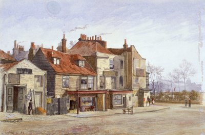伦敦切尔西劳伦斯街景观，1882年 作者 约翰·克劳瑟