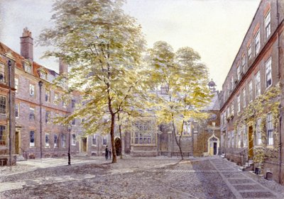 Staple Inn景观，伦敦，1882年 作者 约翰·克劳瑟