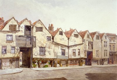 伦敦百慕大街的商店和房屋景观，百慕大，1886年 作者 约翰·克劳瑟