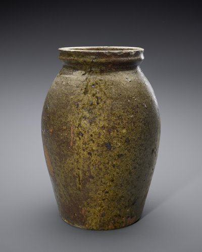 坛子c。 1850-1883年（碱性釉面陶瓷） 作者 约翰·戴维斯（attr.to）豹