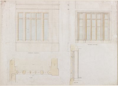Holme Eden（纸和墨水和水洗（蓝色和棕色）在纸上（在纸上）） 作者 约翰·多布森