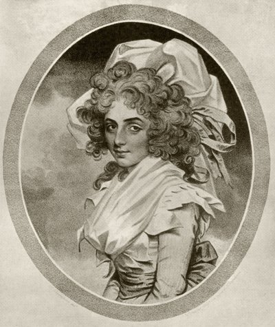 Sarah Siddons，由Peltro W. Tomkins雕刻，来自Alfred Whitman撰写的“The Print-Collector&39;s Handbook”，由George Bell und Sons出版，1901年 作者 约翰·唐曼