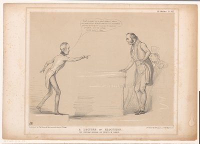 Spotprent met Roebuck en Lord Bentinck
口才讲座。教授言传身教（标题见实物）
HB 素描（实物上的系列标题） 作者 一般光刻厂