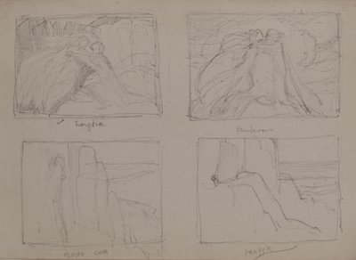 Eurydice, Rendezvous, Closed Door, 祈祷 (铅笔) 作者 约翰邓肯