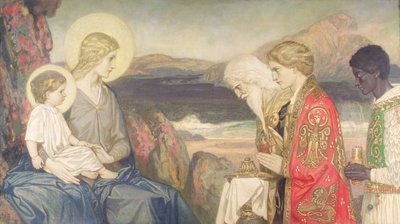 The Three Magi，1915（画布上的蛋彩画） 作者 约翰邓肯