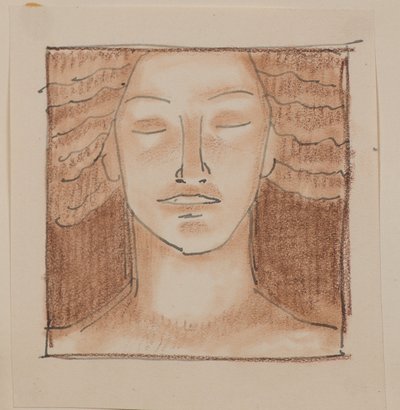 Untitled [Male face] (pencil) 作者 约翰邓肯