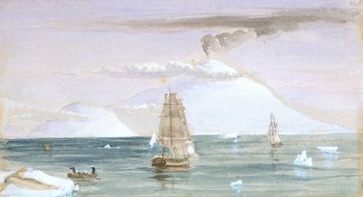 波弗特岛和埃里伯斯火山。1841 年 1 月 28 日发现 作者 约翰·爱德华·戴维斯