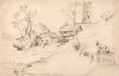 意大利风景画（模仿提香） 作者 John Evelyn