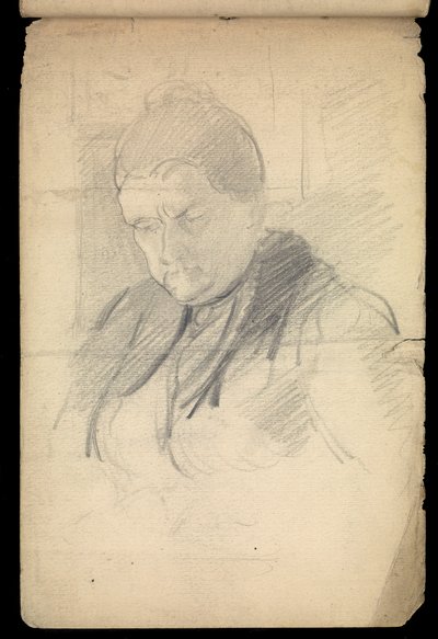 女性肖像，素描本 作者 约翰·埃弗里特