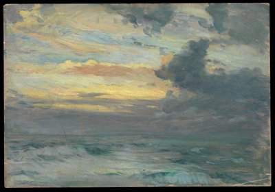 海景，19 世纪晚期 - 20 世纪中期（纸面油画） 作者 约翰·埃弗里特