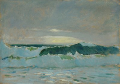 海景，19 世纪晚期 - 20 世纪中期（纸面油画） 作者 约翰·埃弗里特