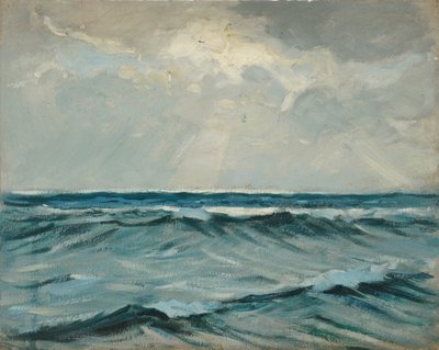 海景，19 世纪晚期 - 20 世纪中期（纸面油画） 作者 约翰·埃弗里特