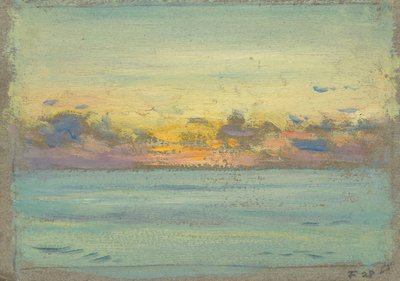 海景，19 世纪晚期 - 20 世纪中期（纸面油画） 作者 约翰·埃弗里特