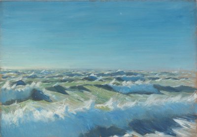 海景，19 世纪晚期 - 20 世纪中期（纸面油画） 作者 约翰·埃弗里特