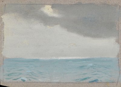 海景，19 世纪晚期 - 20 世纪中期（纸面油画） 作者 约翰·埃弗里特