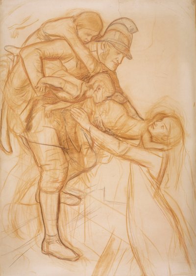 动画片为“抢救”，c.1855年 作者 约翰·埃弗里特·米莱斯