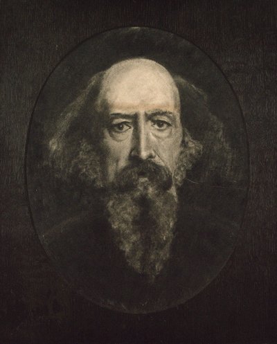 阿尔弗雷德-丁尼生勋爵1809-1892的肖像。 作者 约翰·埃弗里特·米莱斯