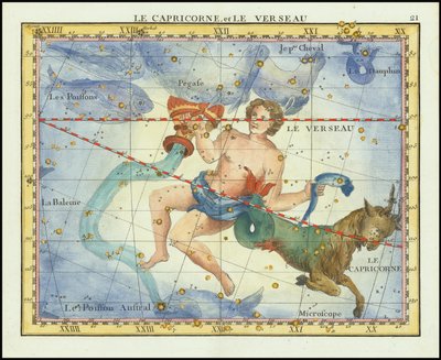 1776 - John Flamsteed - Le Capricorne, et Le Verseau（摩羯座与水瓶座） 作者 约翰·弗拉姆斯蒂德