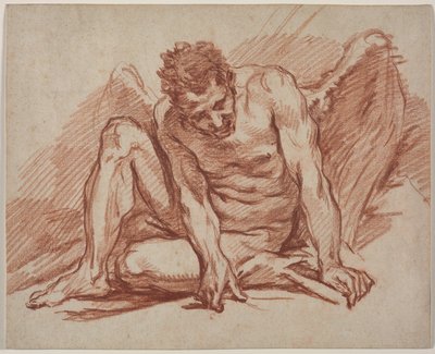 有翅膀的男性学院 作者 John Flaxman