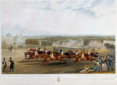 Prix du jockey club a Chantilly in 1841 由 John Frederick Herring (1795-1865) (ec.engl.) 1841 Collection privee 印刷 作者 老约翰弗雷德里克鲱鱼